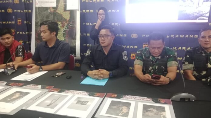 Polres Karawang Gelar Press Rilis Terkait Dugaan Tindak Pidana Perburuan Satwa Liar di Purwakarta