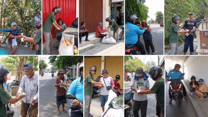 Driver GOKAR Turun ke Jalan, Salurkan Puluhan Paket Makanan dari Mie Ayam Berkat Seroja